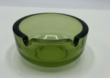 Vintage Green Thick Glass Round 3-1/2