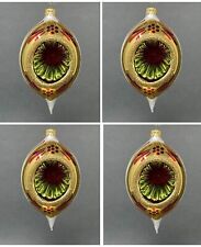Polish Gallery Christmas Ornament Blown Glass 5-inch Long (Set of 4 Gold) picture