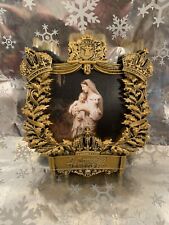 ❤️Vintage TBN Mary Jesus Trinity Broadcasting Network Gold 6” X 7” Frame Picture picture