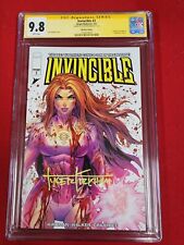 INVINCIBLE #2 - TYLER KIRKHAM TRADE VARIANT BATTLE DAMAGE SIGNED CGC 9.8 picture