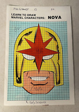 NOVA art original color guide SPLASH fun and games #10 Learn to draw 1979 MARVEL picture