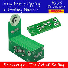1x Full Box Smoking GREEN Single Wide Rolling Paper - 50 Booklets picture