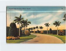 Postcard Tropical Park Entrance Miami Florida USA picture