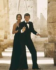Barbara Bach Roger Moore in The Spy Who Loved Me iconic Bond pose 24x30 Poster picture