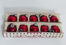Shiny-Bright Christmas Tree Ornaments Fanci Pak Carton 1  3/4” Red Balls Vintage picture