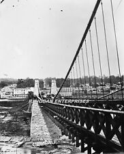 C. 1860'S OLD SWINGING BRIDGE CUMBERLAND RIVER NASHVILLE TN 5X7 PHOTO G214 picture