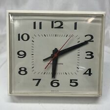 Vintage GENERAL ELECTRIC Square Wall Clock Model 2145 Works Great picture