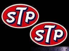 STP - Set of 2 Original Vintage 1960's 70's Racing Decals/Stickers - 4 Inch size picture
