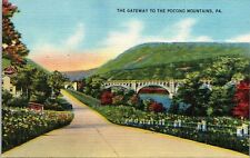 Gateway To Pocono Mountains PA Pennsylvania Linen Postcard UNP VTG Unused picture