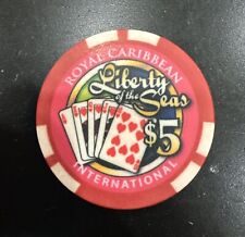 Royal Caribbean Liberty of the Seas $5 Red Casino Chip Five Dollar picture