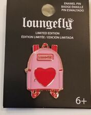 Loungefly Valentine’s Day Pink Mini Backpack Heart Enamel Pin NEW picture