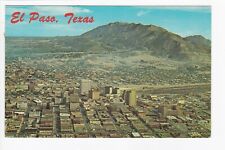 Aerial View Of El Paso Texas Mountains Chrome Postcard picture