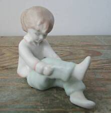 Girl Figurine Porcelain Vintage stamped Budapest Aquincum 1960s Original Rare picture