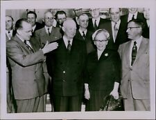 GA54 1953 Orig Mulligan Photo PRESIDENT MEETS WITH FARM BRAIN TRUST Eisenhower picture