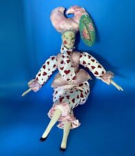 Sugarloaf Classiques Pink White Red Hearts Jester Mardi Gras Doll 17