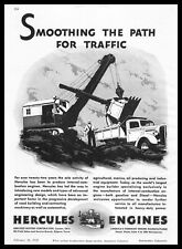 1938 Hercules Motors Canton Ohio Heavy Duty Engines Crane & Dump Truck Print Ad picture