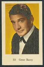 1965 GENE BARRY DUTCH NUMBERED GUM CARD SERIES 6 #53 EX picture