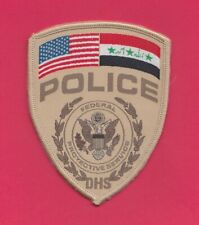 R12 *#2 IRAQ TAN POLICE PATCH FPS GSA DHL ICE FED TASKFORCE FBI SORT SWAT SRT picture
