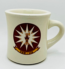 US NAVY Restaurant Ware MUG VAW-116 SQUADRON THE SUN KINGS Patch & E-2C Hawkeye picture
