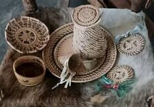 **AWESOME ASSORTED  VINTAGE NATIVE AMERICAN BASKET LOT  QUALITY NICE ** picture