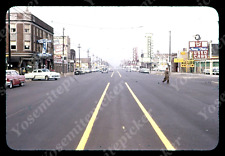 sl80  Original slide 1956 Chicago street scene cars 898a picture