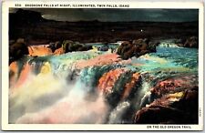 Shoshone Falls at Night, Twin Falls, Idaho - Postcard picture