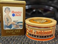 2 Piece Vintage Hungry Jack Pancake Mix & Pound Cake Tin picture