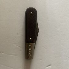 Vintage USA Barlow 2-Blade Pocket Knife Saw Cut Bone Handles picture