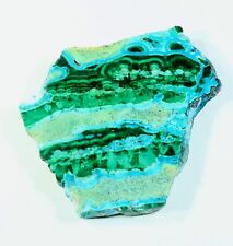 143 CT NATURAL FLOWER PLUME FIRE MALACHITE POLISH TILE UNTREATED GEMSTONE MJ-918 picture