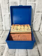 Vintage Sterling Recipe Box Made in USA Filled W/Recipes Handwritten & Newpaper picture