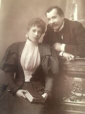 c.1880's PHOTO WOODBURYTYPE 'THE THEATRE' - Actress- Actor - Couple picture