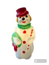 Vintage 1968 Empire Blow Mold Snowman Lighted Electric Cord 13.5