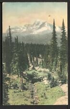 Early Hand Colored Heaven's Peak Granite Park Chalets Glacier N.P. MT Postcard picture