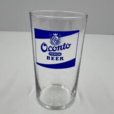 Vintage Oconto Beer Shell Glass Tavern Barware Advertising Oconto WI. Wisconsin picture