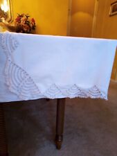 Vint/Antique Summer Bedspread /Top Sheet- Fold Over-Crochet Top & Top Sides picture