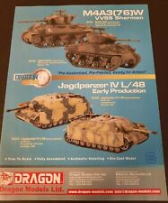 DRAGON MODELS U.S. M4A3(76)W VVSS Sherman Tanks ~ Magazine Page PRINT AD picture