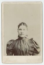 Antique 1898 ID'd Cabinet Card Beautiful Woman Named Amy Anderson Omaha, NB picture
