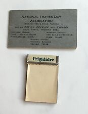 2 Vintage Mini Advertising Notepads Frigidaire & Nat. Trade Assoc. 1939 Calendar picture