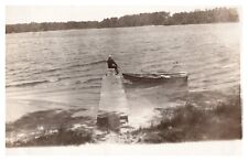 Vintage Post card 1921 Preacher on Twin Lake Michigan Unposted picture