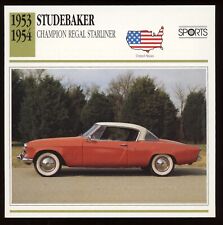 1953 1954 Studebaker Champion Regal Starliner Classic Cars Card picture