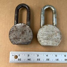 Vintage American Lock Series T900 U.S.A. Hardened Steel Set of 2 - NW Railroad picture