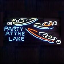 New Party At The Lake Beer Neon Lamp Light Sign Glass Wall 24