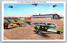 A275 Postcard Airport Airplane Airplanes Aircraft Muni Airport St Paul Minnesota picture