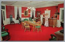 Tulia TX Elm Tree Inn Hotel Antique Velvet Chairs Brass Spittoon c1963 Postcard picture