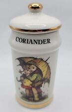 Vintage MJ HUMMEL Coriander SPICE JAR Danbury Mint Gold Trim Porcelain 1987 picture