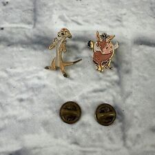 Proud Timon And Pumba Disney Pin The Lion King Lot Of 2. Vintage Made In Taiwan picture