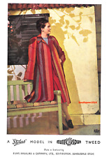 1947 Original Munrospun Scottish Tweed Vintage Print Advertisement picture