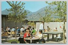 California State College Cafeteria Building Patio San Bernardino CA 70s Postcard picture