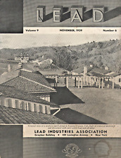VTG 1939 LEAD INDUSTRIES ASSOCIATION MAGAZINE ADVANTAGES OF LEAD PLUMBING/PAINT picture