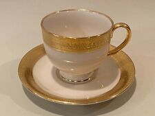 Vintage Lenox Westchester Footed Cup & Saucer Set w/Golden Encrusted Band picture